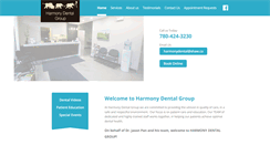 Desktop Screenshot of harmonydentalgroup.ca